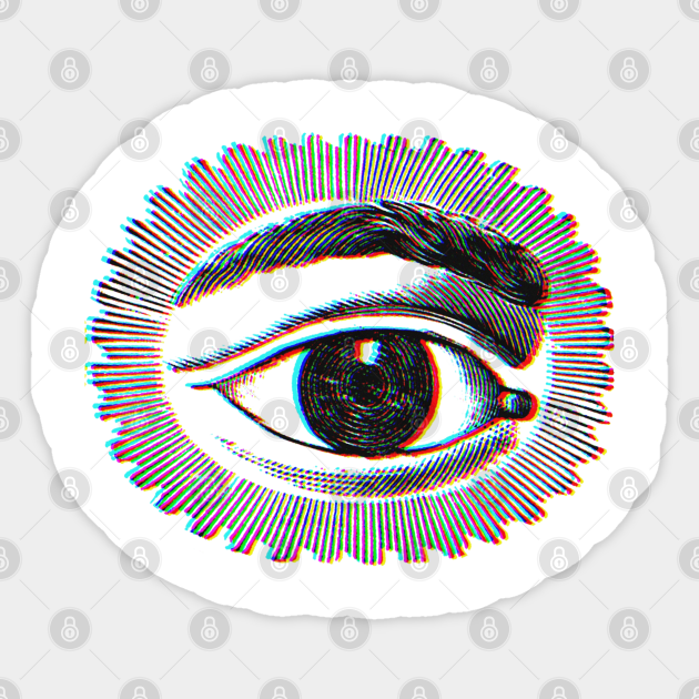 Vintage 3d Psychedelic Trippy Eye Illustration Psychedelic Rock Sticker Teepublic Trippy eye business by ceriug on deviantart. vintage 3d psychedelic trippy eye illustration