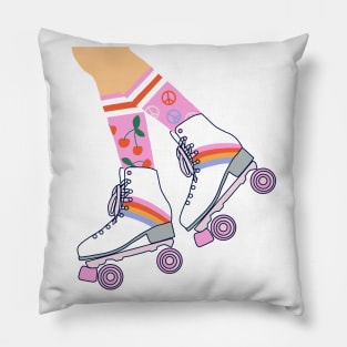 1980s Y2K roller skates Pillow