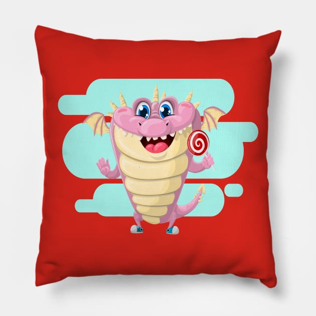 Dragon with Candy Pillow by PatrioTEEism