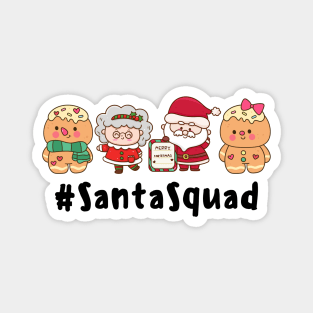 Mr and Mrs Claus and Their Santa Squad Magnet