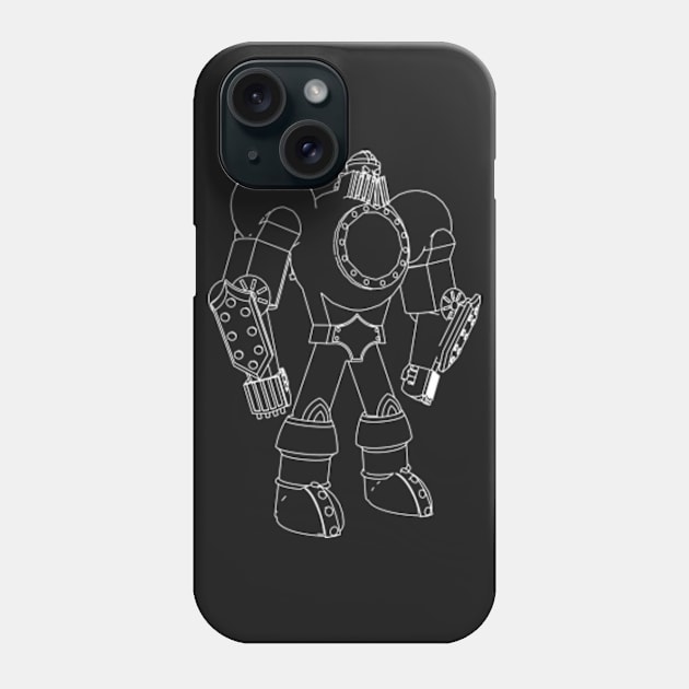 Robot Line Art Phone Case by Polahcrea