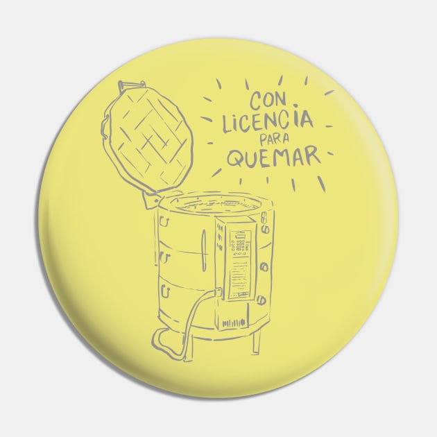 Licensed to Kiln Pottery in Spanish Pin by Teequeque