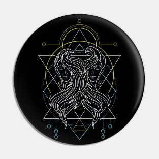 Zodiac Gemini Pin