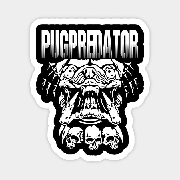 Pug Predator Magnet by pontosix