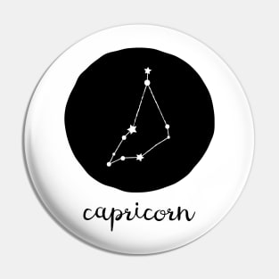 Capricorn Zodiac Constellation Astrological Sign Celestial Art Design Pin