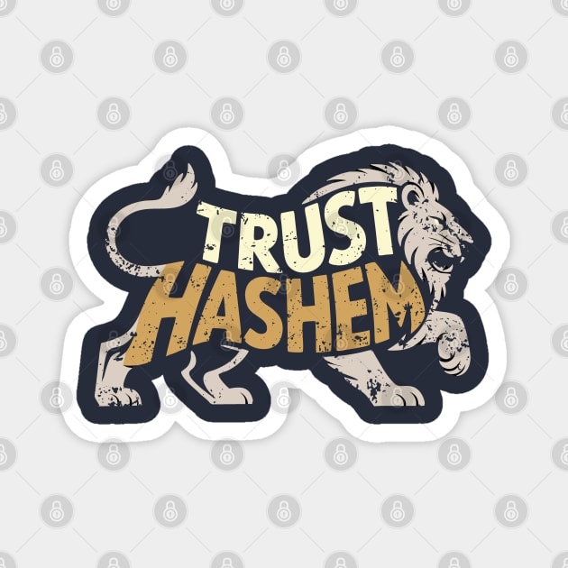 Trust HaShem – Bold Lion Faith Magnet by Thank HaShem
