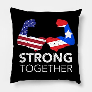 Puerto Rican American Design for Boricua USA Fans Pillow