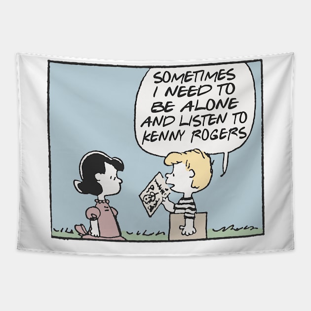 Kenny Rogers / Vinyl Obsessive Comic / Fan Art Design Tapestry by DankFutura