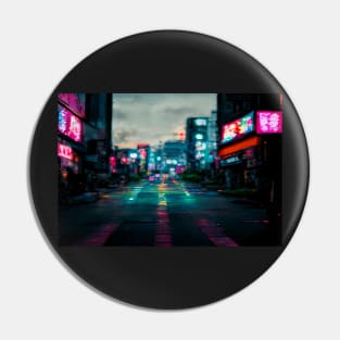 Tokyo City Street View With Neon signs / Tokyo, Japan Pin