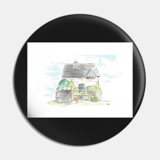 Traditional Irish Cottage illustration. Pin