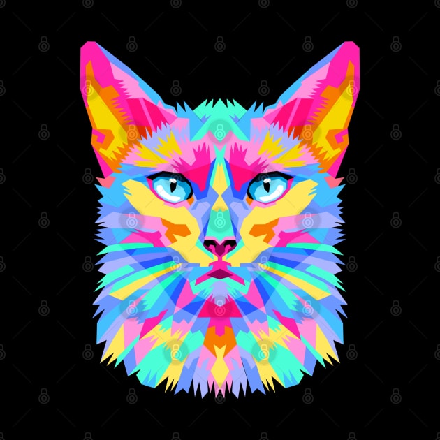 colorful cat by Heawonshop