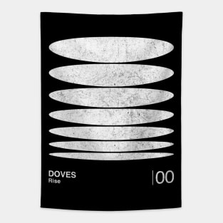 Doves / Minimalist Graphic Design Fan Artwork Tapestry