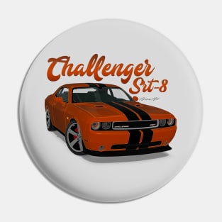 Challenger Srt-8 Orange Stripe Front Pin