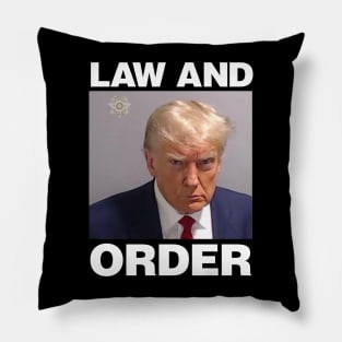 Real Donald Trump Mug Shot, Law & Order Pillow