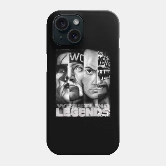 Wrestling legends Phone Case by SAN ART STUDIO 