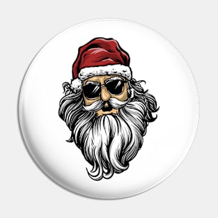 santa vintage hand draw style design Pin