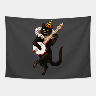 Dancing Banjo Party Cat Tapestry