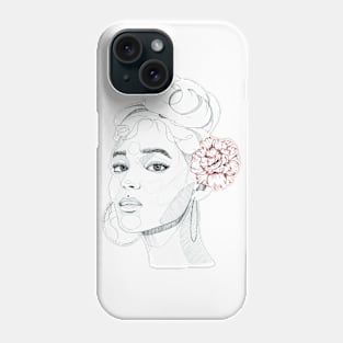 Carnation girl Phone Case