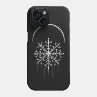 Moon and snowflake Phone Case