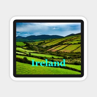 The patchwork fields of Ireland Magnet