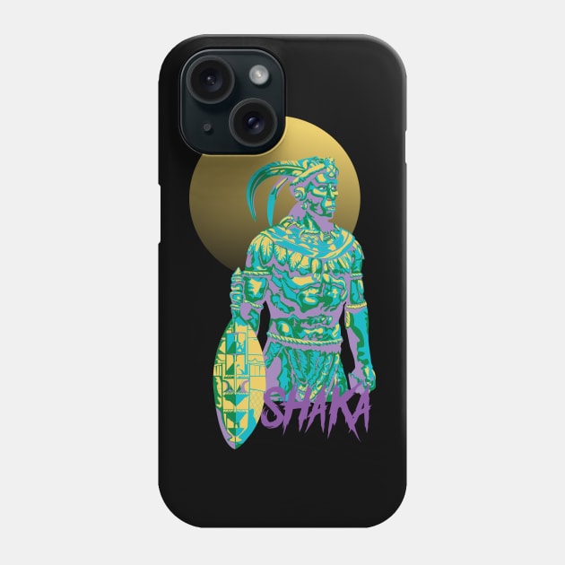 Shaka Zulu - Warrior Phone Case by Pretty dark prints