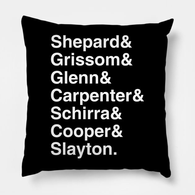 Mercury 7 List Pillow by GloopTrekker