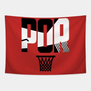 Throwback Portland Basketball RED Tapestry