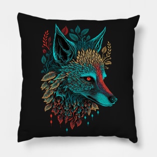 Blacklight Coyote Pillow