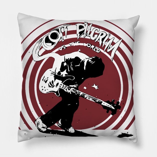 Red Vintage Sunset Scott Pilgrim Vs The World Pillow by Nonconformist