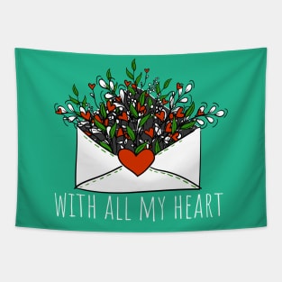 with all my heart Tapestry