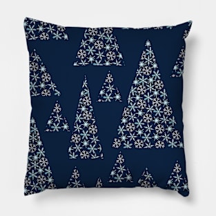 Trendy Pastel Xmas Pattern Winter Snow Christmas Pillow