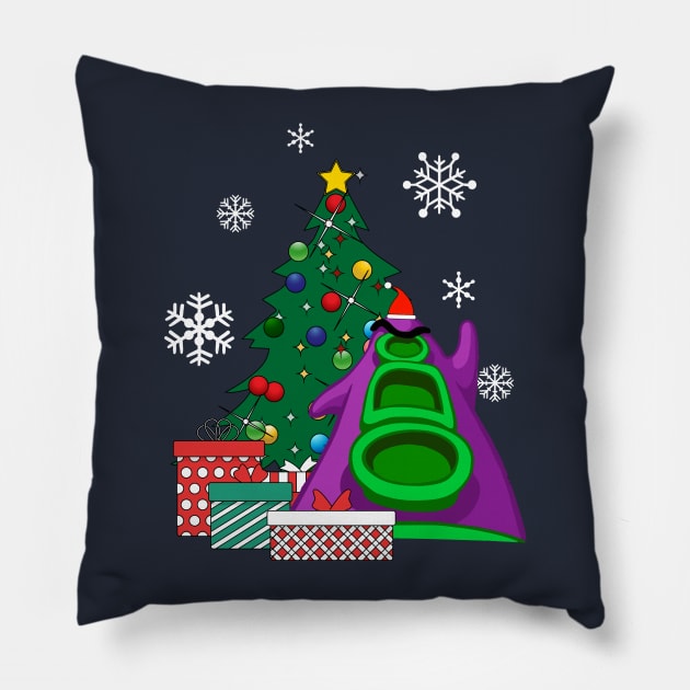 Day Of The Tentacle Around The Christmas Tree Pillow by Nova5