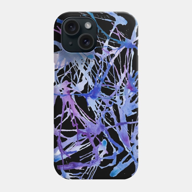 Indigo Splash Doodle Phone Case by Red Wolf