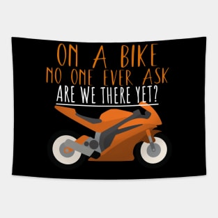 Motorcycle bike ask are we there yet Tapestry