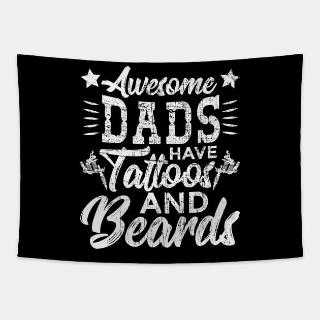 Dads Tattoos Beards Tapestry by KitsuneMask