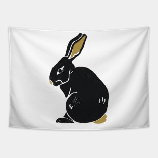 Bunny Love Gift Rabbit Gift Wood Engraving Style Tshirt Tapestry