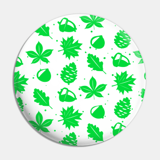 Graphic Nature Pattern in Green Pin