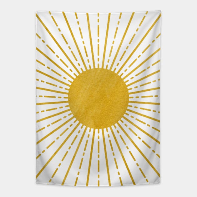 Boho Sun Sunburst Tapestry by Vintage Dream