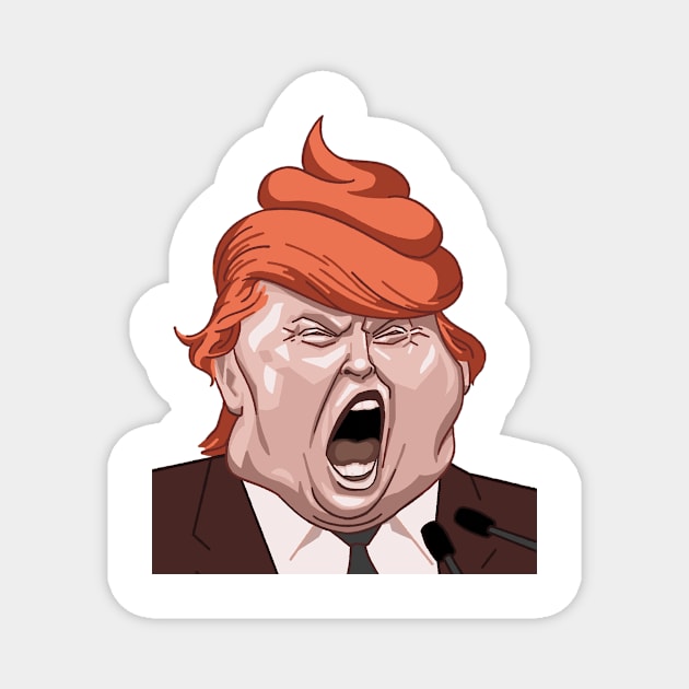 trump shit Magnet by rasterasu