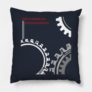 mechanical engineering text & gear logo design Pillow