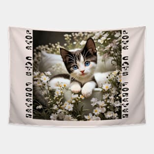 Love Cats Forever Cute Kitten Tapestry