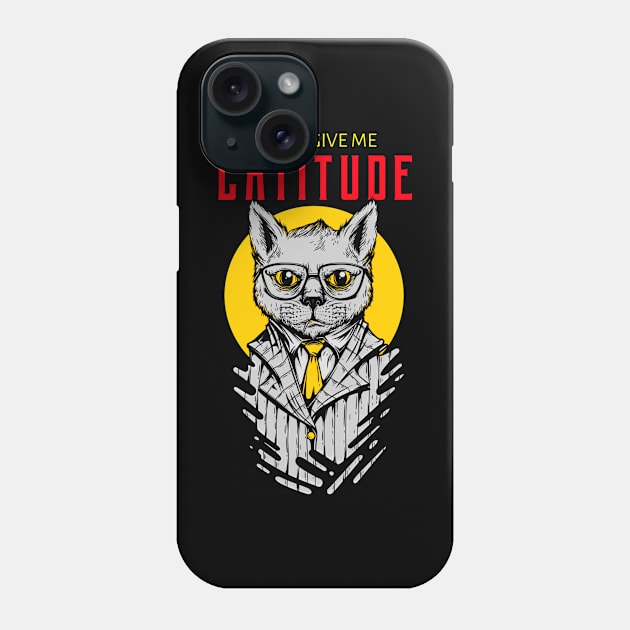 Catitude Phone Case by All The Teez