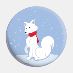 Arctic Fox Pin