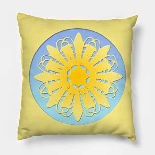 Sun and sky - bright pastel Pillow