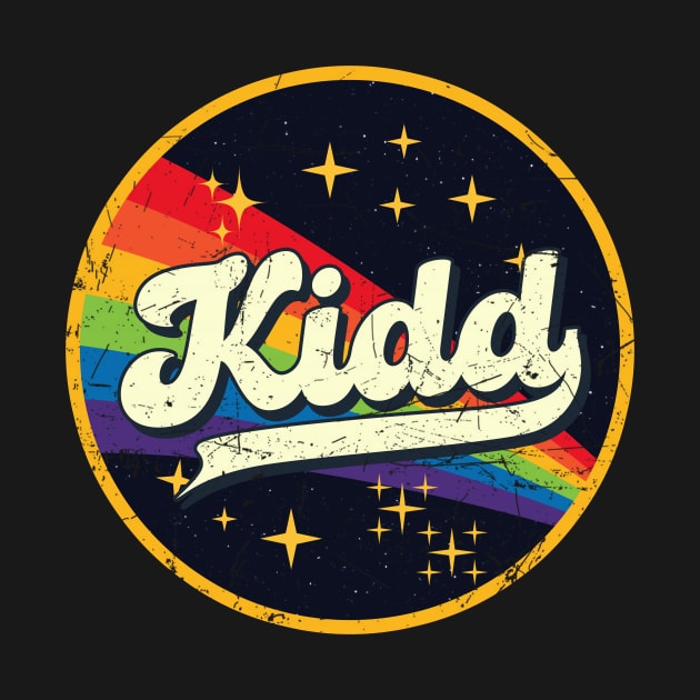 Kidd // Rainbow In Space Vintage Grunge-Style by LMW Art