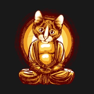 Cat Buddha Meditating T-Shirt