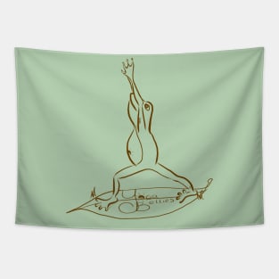 Yoga Bellies Warrior Frog Tapestry