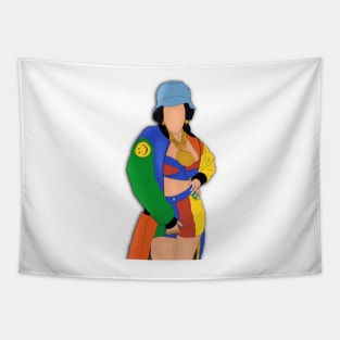 Cardi B Moschino 90's Fan Art Tapestry