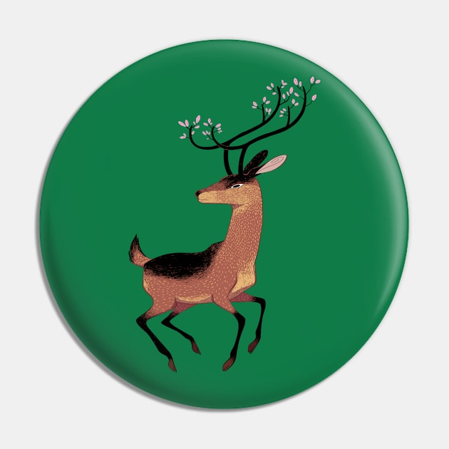 Spring Deer Pin by sketchinthoughts