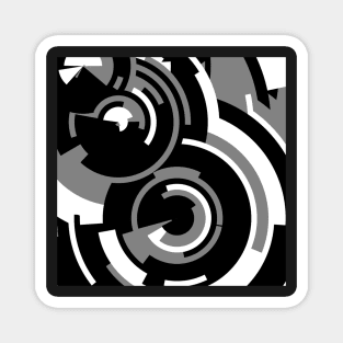 Arcs of Time and Space in Black, White and Gray Magnet